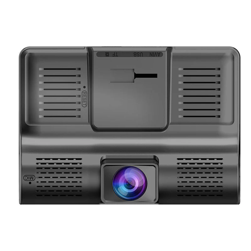 Taida 1080P Full HD 4 Inch Screen Car DVR 3 Lens Dash Camera Parking Record Rearview Vehicle Video DVR Night Vision Dash Cam