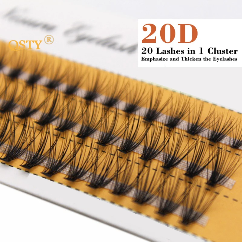 QSTY 3 Lines 20/30D Russian Volume color Eyelashes Extension C/D/DD Curl Premade Fans Lash Hot Selling Eyelash Individual Extens