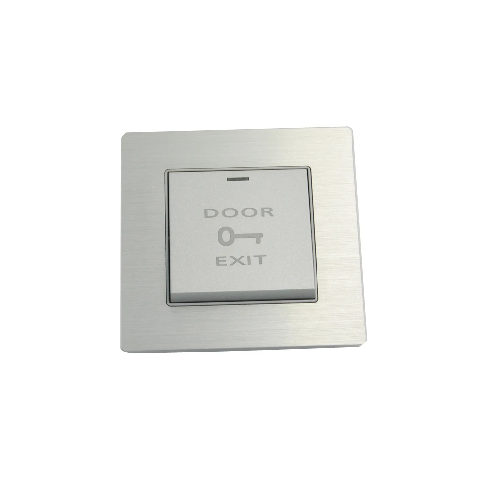 (10 PCS)Silvery Color Metal Surface Door Exit Button Access Control Switch Automatically Reset Door Release Switch NO Output