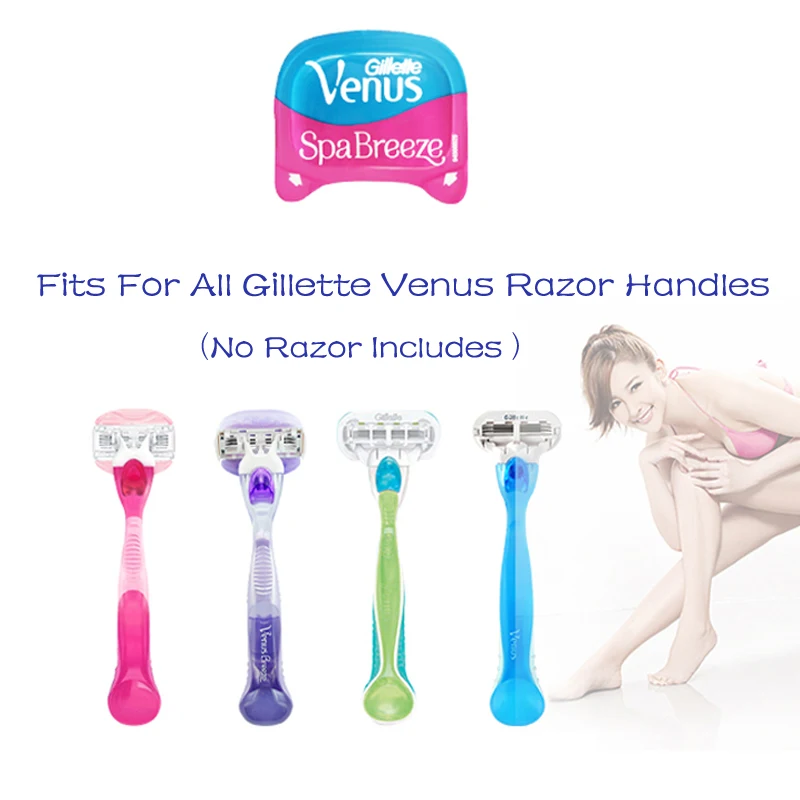 Original Gillette Venus Spa Breeze Safety Shaving Razor Blades Refills For Female Hair Removal Girl Vns Shaver Depilatory Manual