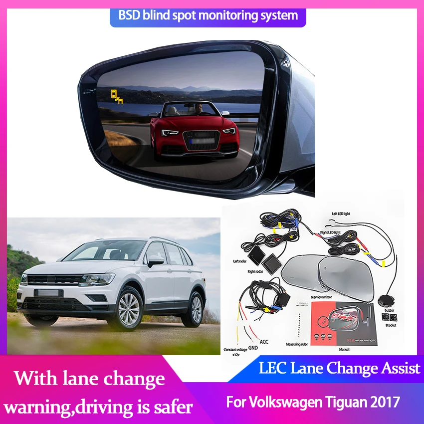 

Millimeter Wave Radar Blind Spot for Volkswagen Tiguan 2017 BSD BSA BSM Microwave Monitor Radar Detectors Safety Change Assist