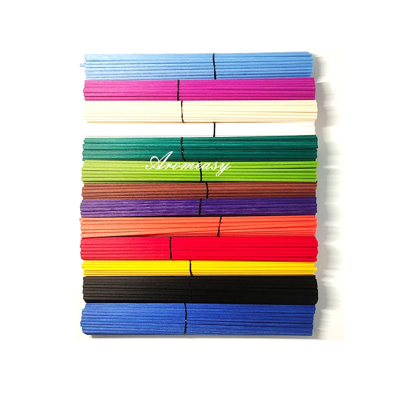 50pcs Colored Fiber Rattan Stick for Reed Diffuser Aroma Essential Oil Air Freshener Decorative For Home Fragrance