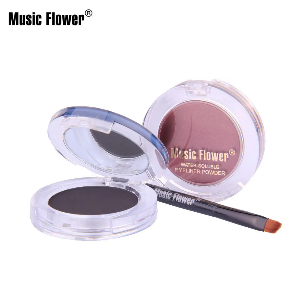 Muziek Bloem Waterdichte Dubbele Gekleurde Wateroplosbare Eyeliner Poeder, Natuurlijke Make-Up En Blijvende Make-Up.