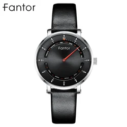 Fantor Brand Luxury Woman Fashion Design Casual Quartz Ladies Elegant All Black Leather Watch for Women