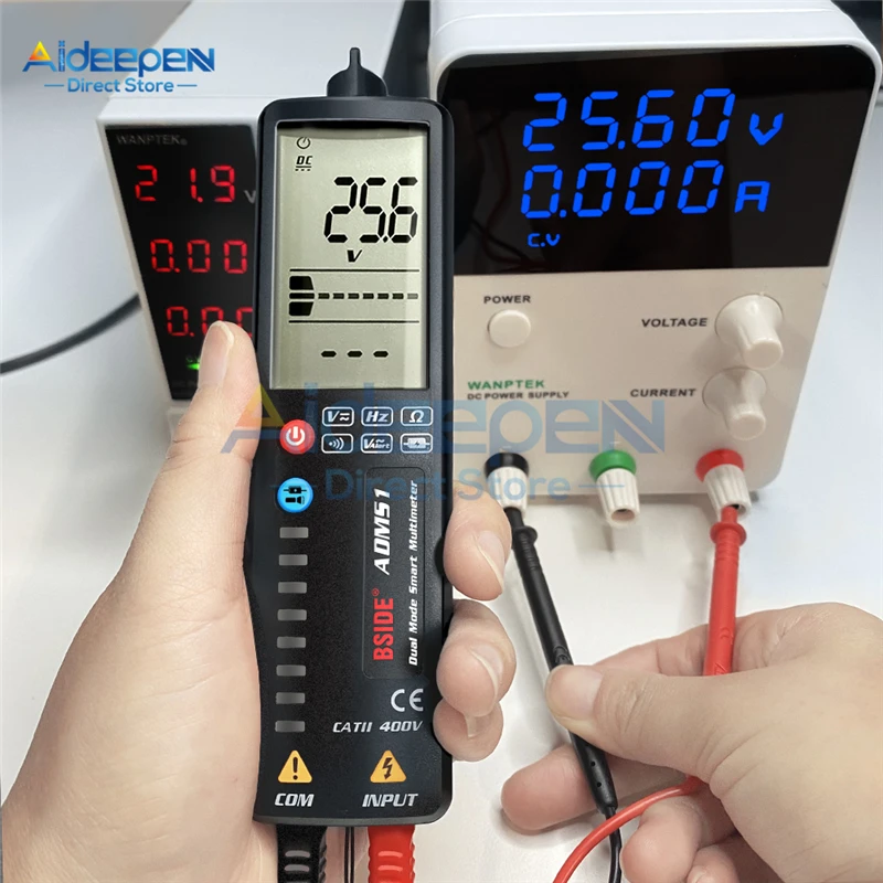 3 Trong 1 Vạn Năng Kỹ Thuật Số Bút Thử Điện Thông Minh ADMS1CL DC Vôn Kế AC + EBTN LCD Điện Áp Chỉ Thị Báo Tua Vít + Thể dây Test