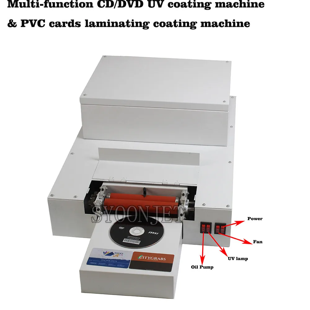 Multi-function  inkjet PVC card  ID Card CD DVD disk coating machine UV Lamination Machine for ID cards CD DVD