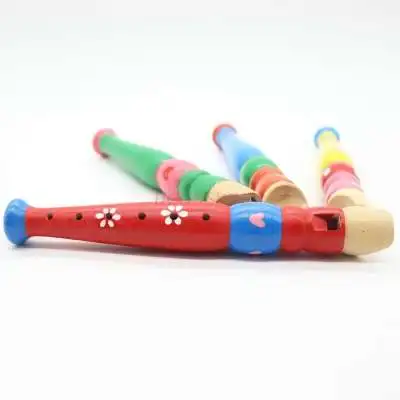 

Early education musical instruments children playing flute kindergarten beginner wooden 6-hole clarinet toy