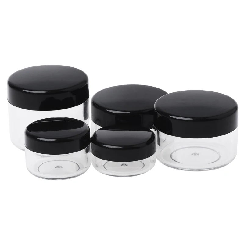 102pcs 15g Clear Cream Jar with Clear Lids, 15ml Small PS Plastic Box, Nail Glitter Cream Pot