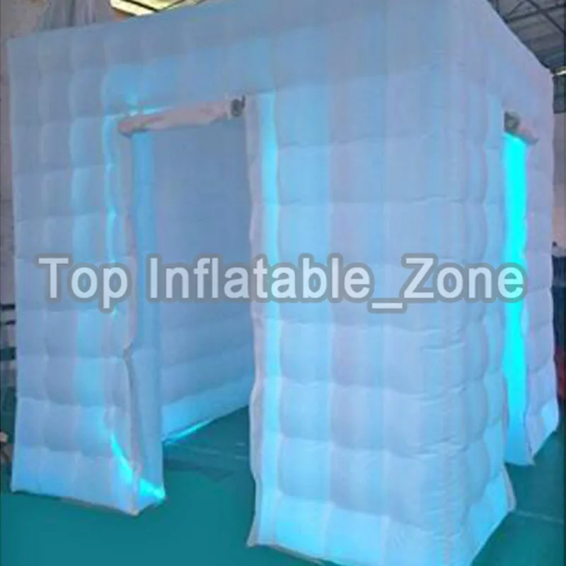 

Custom Wedding Party Inflatable Photo Booth Inflatable Cube Carbin Inflatable house With Multi-color LED Light