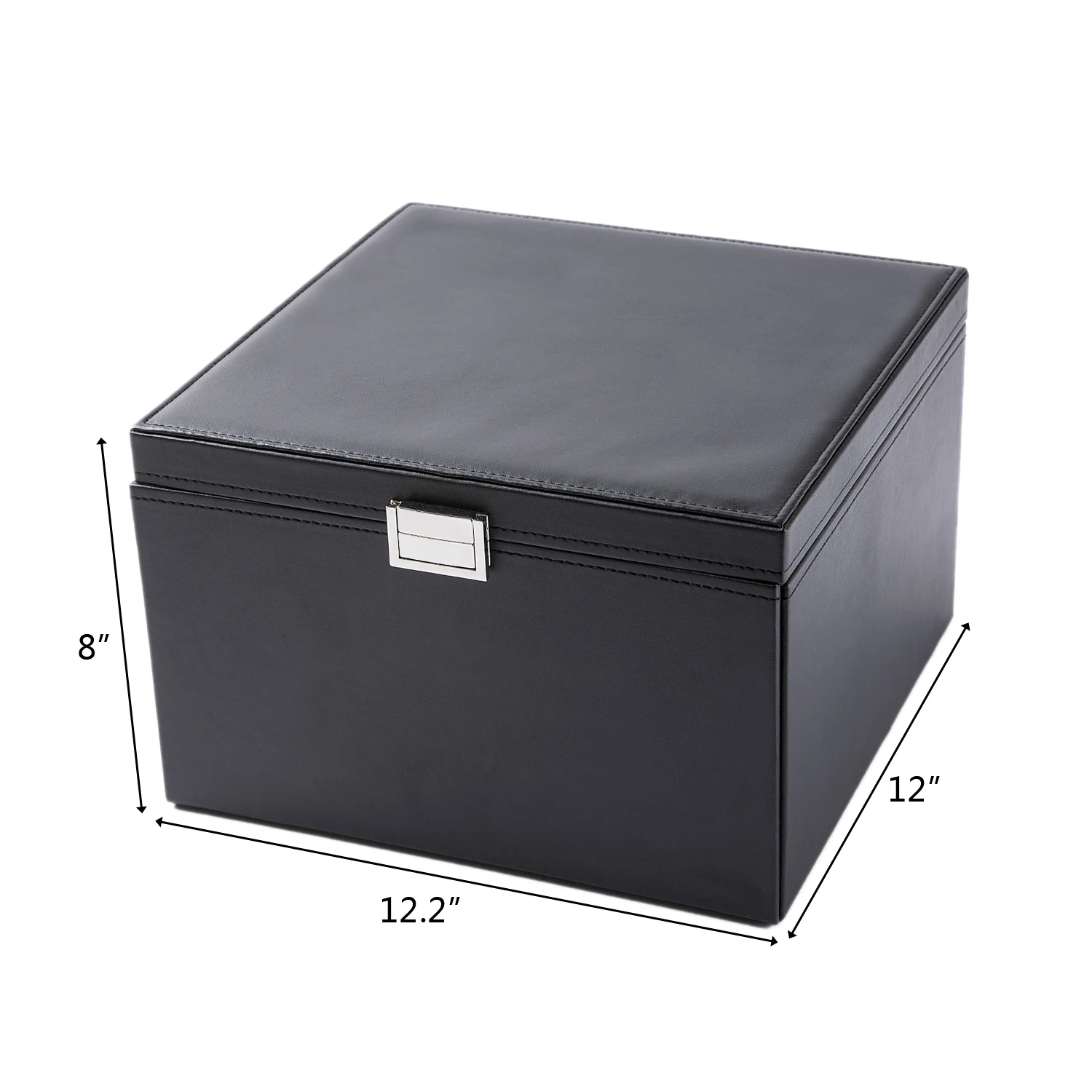 3-Storey Luxury Jewelry Box With MIRRO, Necklaces, Earrings, Sunglasses, Bracelets, Watches