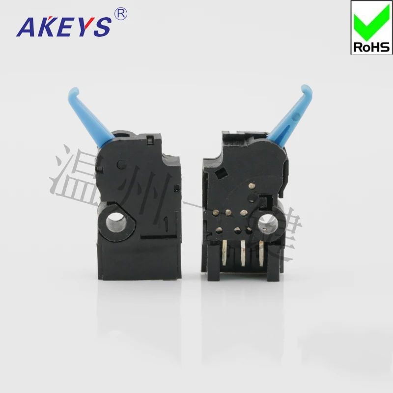 20 pcs KFC-P01-18 Limit Switch Game Flash Gate Reset Micro-motion Detection Switch Key Three-legged Switch Blue Handle