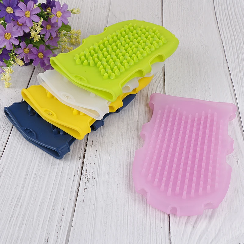 1Pc Massage bath towel silicone bath brush Skin Clean Silicone Bath Brushes Shower Gloves Bath Scrub Remover Body Exfoliating