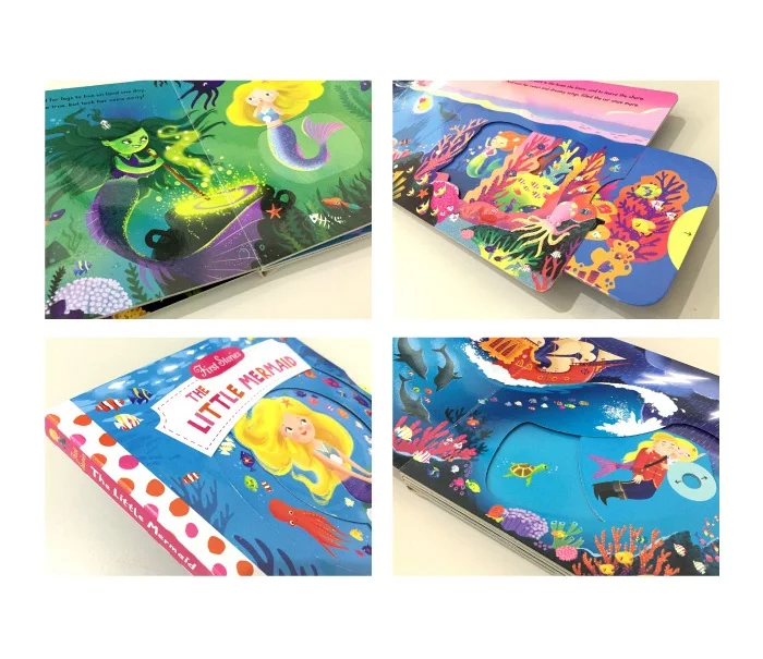 Little Mermaid English Enlightenment 3D Flap Picture Book Children Reading Books Montessori Educational Toys