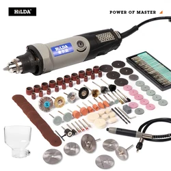 HILDA Electric Drill Rotary Tool Electric Tools Variable Speed 400W Mini Drill 6 Position Rotary Tools Mini Grinding Machine