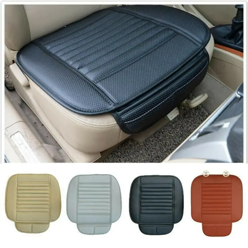 Car Front Seats PU Leather Bamboo Single Bucket Seat Protector Mat Cushion Car cushion for car owner