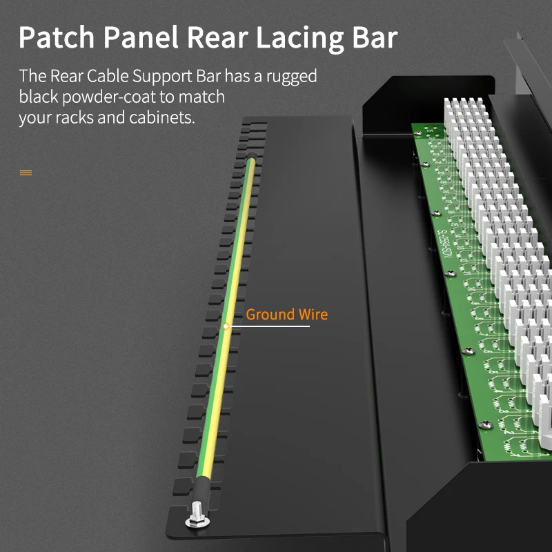 AMPCOM RJ11 1U Cat3 25/50 ports Telephone Patch Panel, 19 inch Rack 50U Gold-Plated Voice Patch Panels RJ11 RJ45 8P4C 6P4C