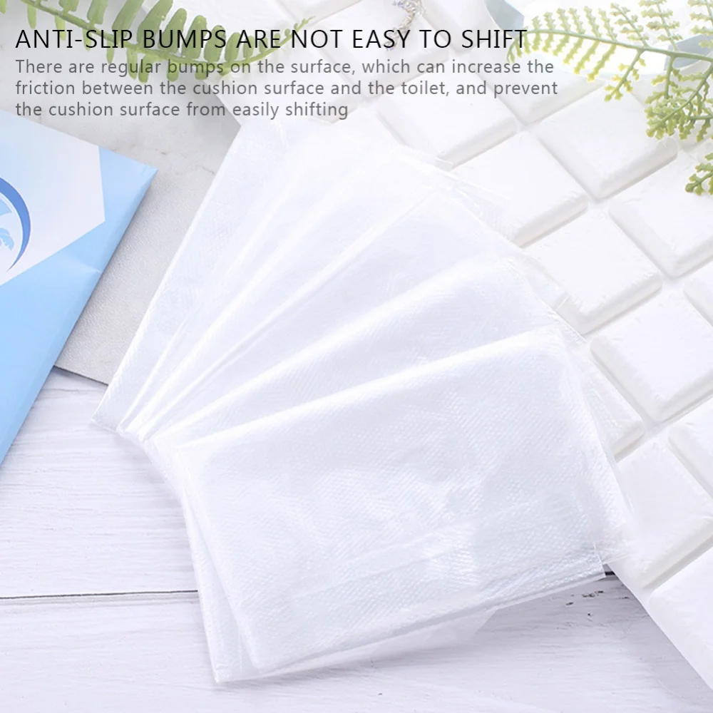 6Pcs/Bag Travel Disposable Toilet Seat Covers Mat 100% Waterproof Toilet Paper Pad For Travel/Camping Bathroom Accessories Set