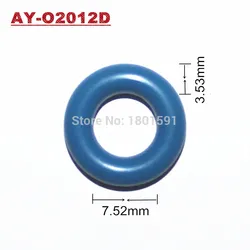 500 pcs fkm rubber orings color seals ID7.52*CS3.53mm for universal Fuel injection injector AY-O2012D free shipping