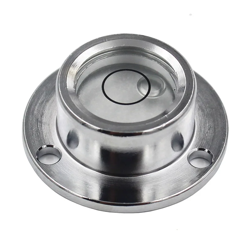 Flange Spirit Level Bubble Bullseye Leveler with Base Horizontal Measuring Instrument Diameter 32mm High Temperature Resistance