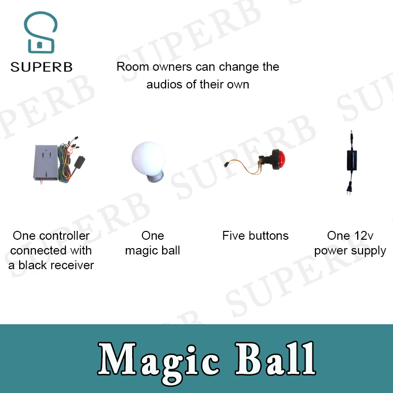 Escape game magic ball prop colorful ball adventure game puzzle 2021 new prop 1987 superb props press correct colorful button