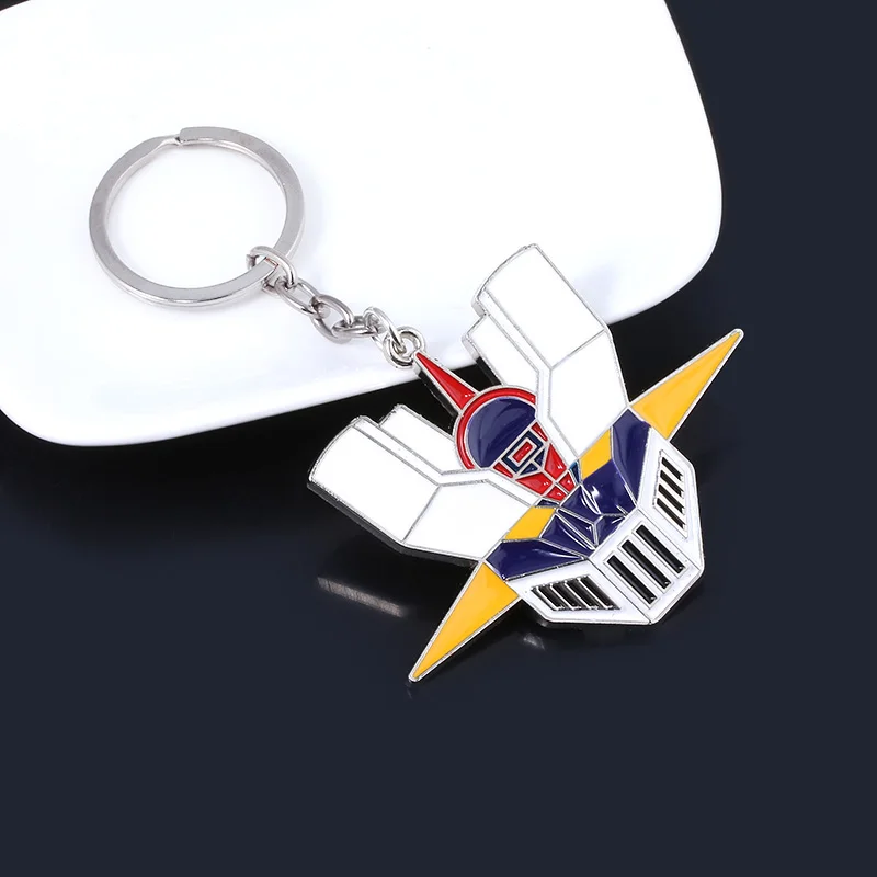 Anime Mazinger Z Keychain UFO Robot Grendizer Logo Key Chain for Men Car Keyring Jewelry Accessories