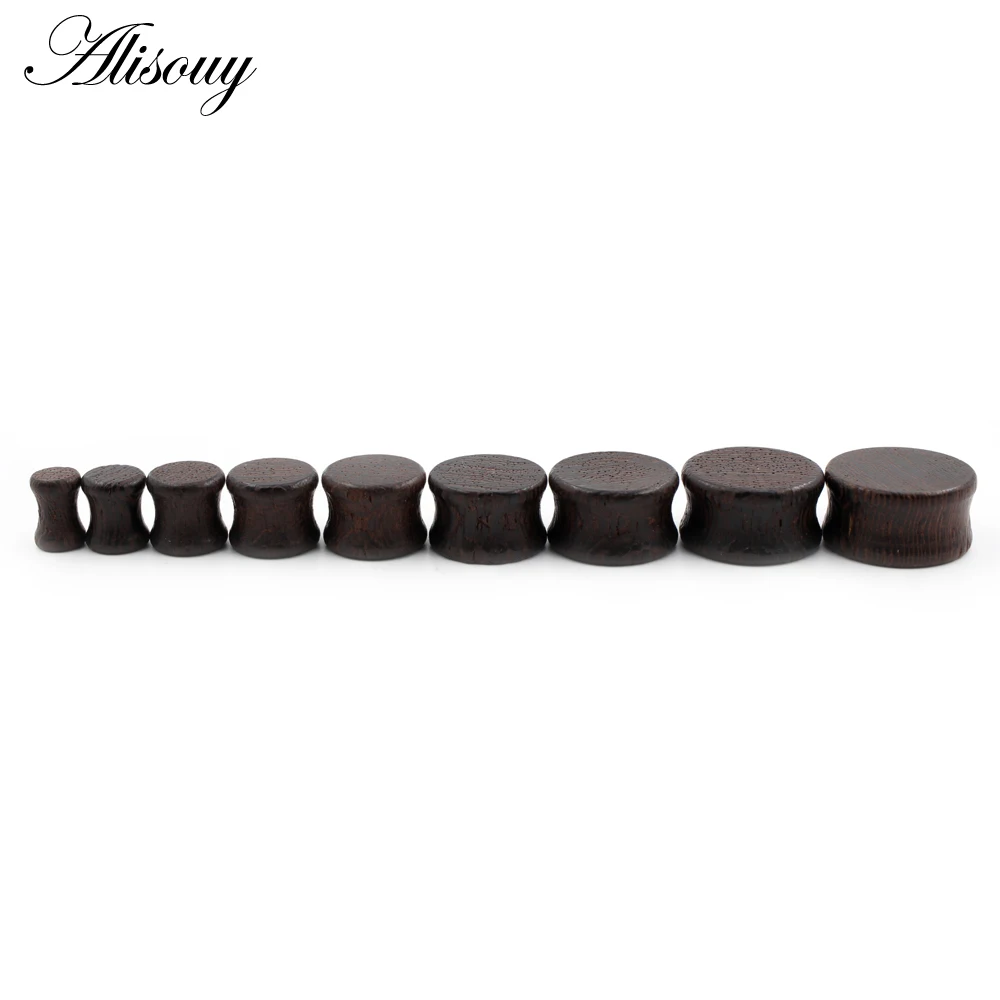 Alisouy 2pcs 6-22mm Wood Double Flared Ear Expander Flesh Tunnels Plugs Gauges Stretcher Extender Earring Body Piercing Jewelry