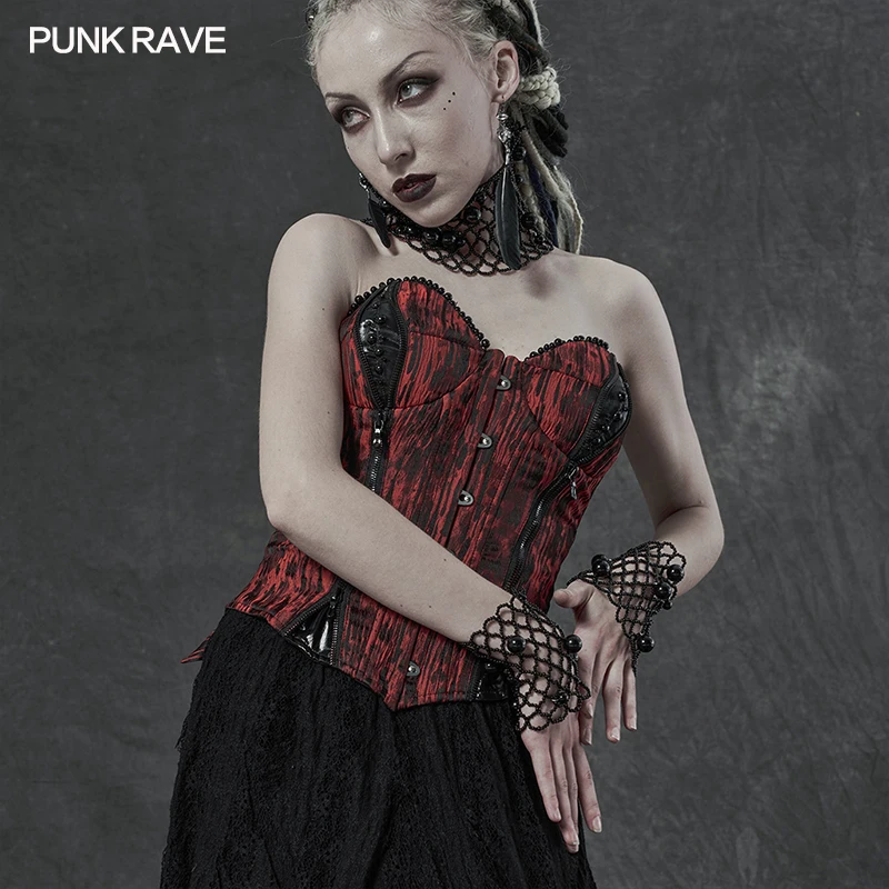 PUNK RAVE Women's Gothic Gorgeous Fashion Pearl Sleeves and Collar Three-piece Set Novelty Evening Dinner Gown Costume Accessory