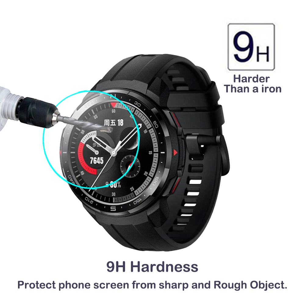 Vidrio templado transparente para Huawei Honor Watch GS PRO, Protector de pantalla de reloj inteligente, vidrio antiarañazos Protector, 2 uds., 2.5D