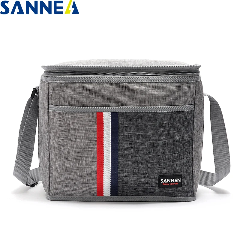 

9L Fashion Waterproof Cooler Bag Single Person Thickened Oxford Cloth Denim Retro Classic Thermal Aluminum Film Insulated Ice