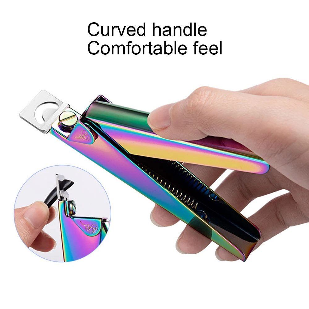 Professional U-shaped Nail Clippers Straight Edge Acrylic Nail Clipper Tips Manicure Cutter Guillotine Cut False Nails Tools