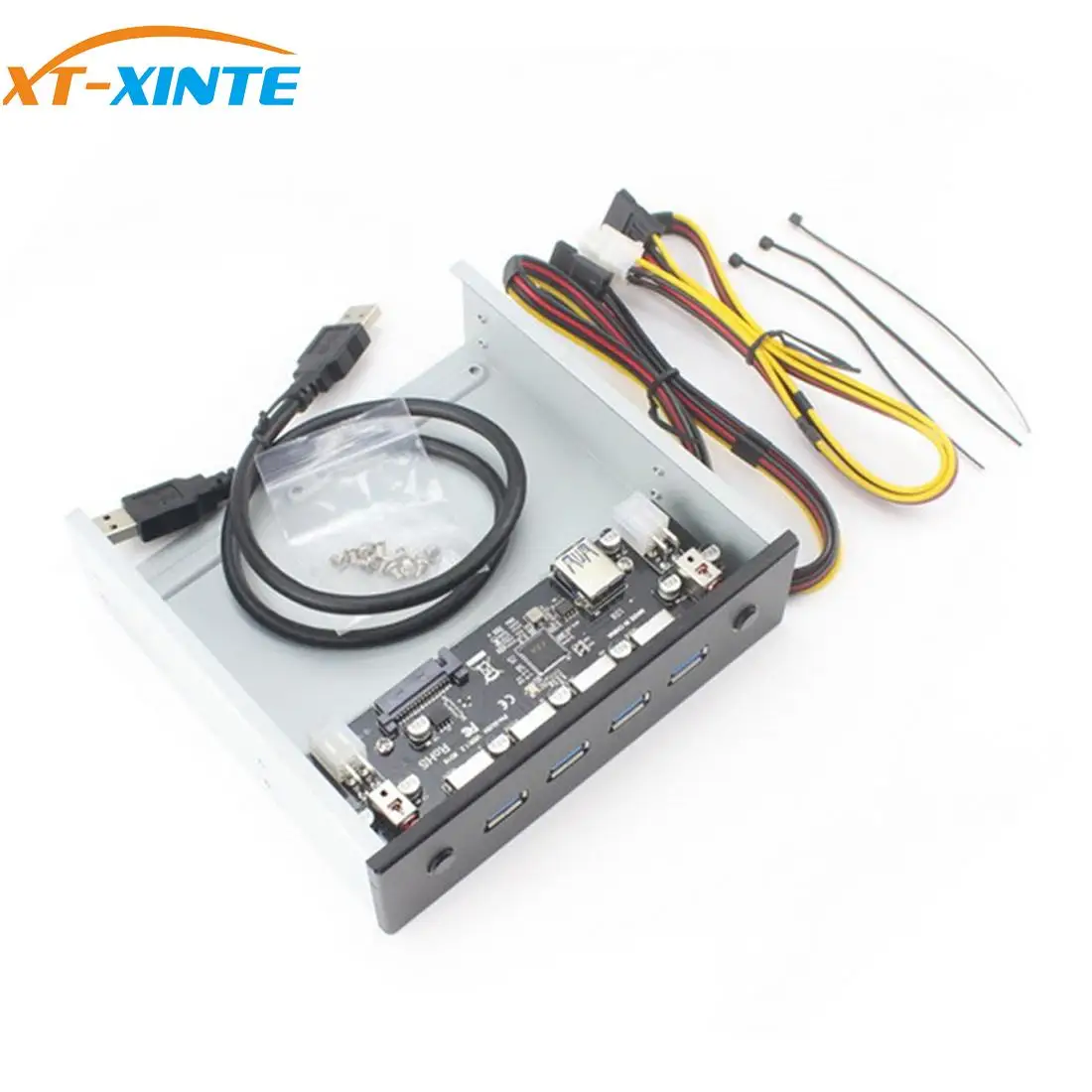 

XT-XINTE HDD Power Control Switch Hard Drive Selector 4port USB3.0 SATA Drive Switcher with Power Cable For Desktop PC Computer