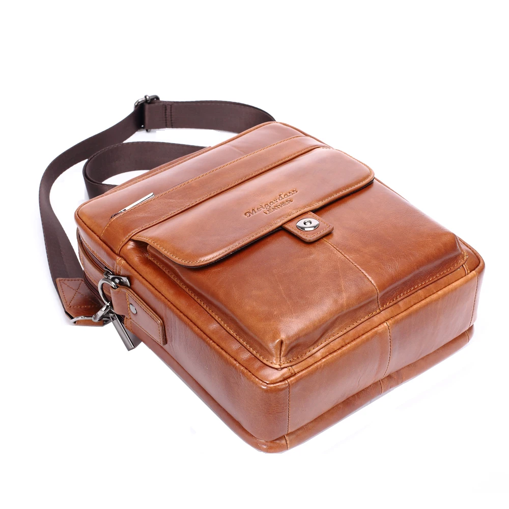 MEIGARDASS Briefcase Genuine Leather Business Men\'s Messenger Bags Crossbody Bags For Men Travel Shoulder Bag Tote Handbags