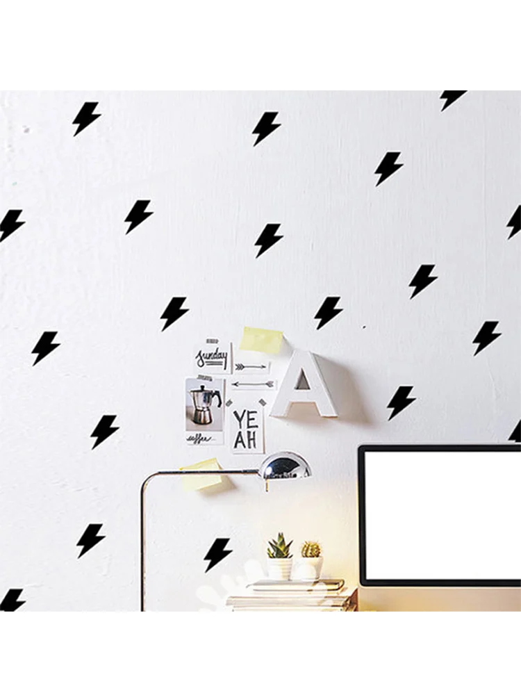 ملصق حائط بنمط البرق الصغير، ملصق لاصق صغير لديكور غرفة الأطفال، 35 قطعة لكل مجموعة