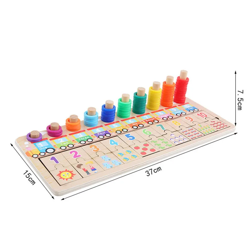 Jouets en bois Montessori pour bébés, jouet de maths, comptage, Cognition numérique, puzzle, jouets éducatifs en bois pour enfants, nouvelle collection