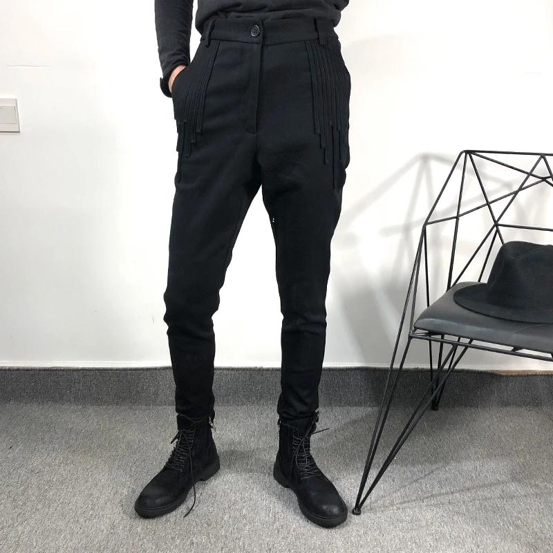 

Men Small Foot Pants Autumn Winter New Style Fashion Leisure Harajuku Self-Cultivation Popular Versatile Large Size Trousers