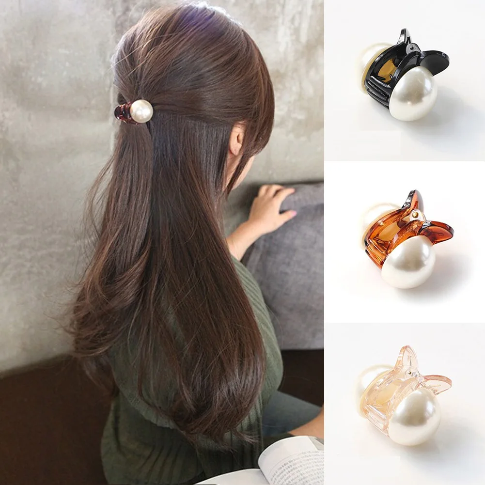 1PC Hair Accessories Hair Claw Barrettes Korean High Quality Mini Hair Clips 2021 New Women Fashion Exquisite Girls Pearl