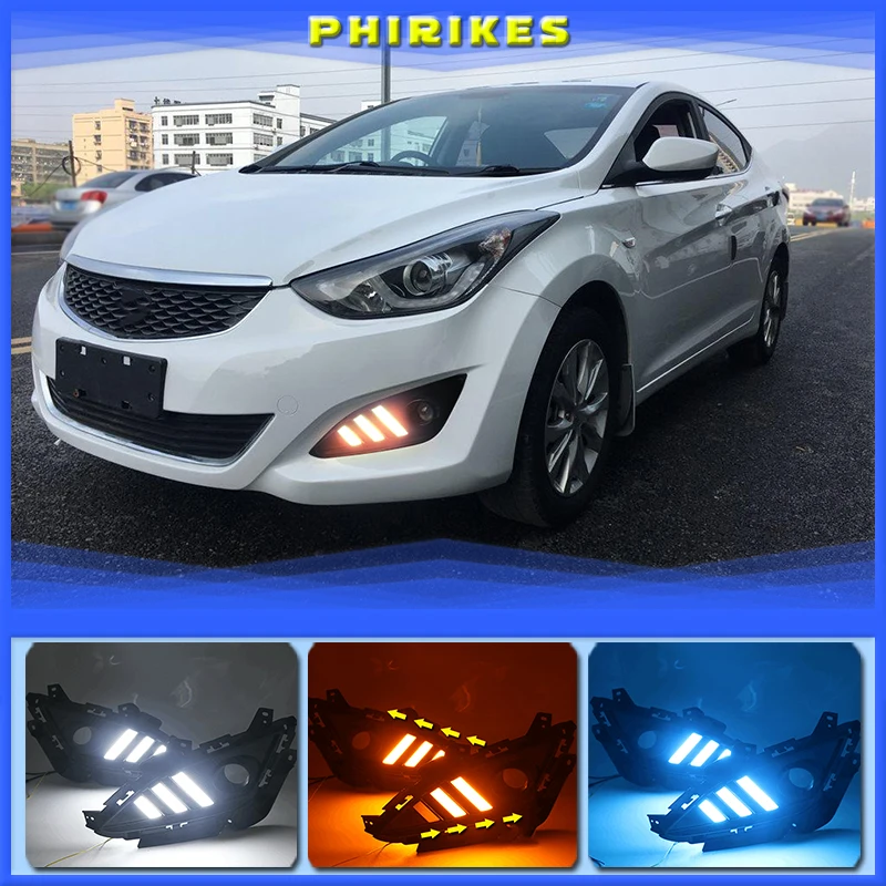

LED car DRL Daytime Running Light Daylight Waterproof Signal lamp For Hyundai Elantra 2012-2016