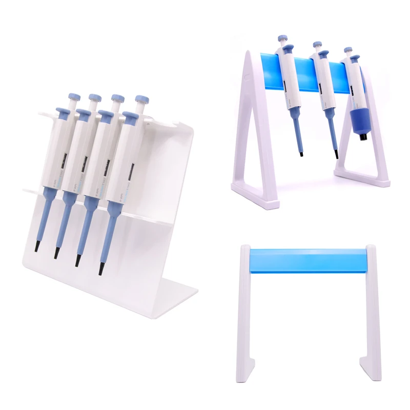 IKEME Pipette Plastic Holder L Type Pipette Holds Pipette Pipettor Linear Stand