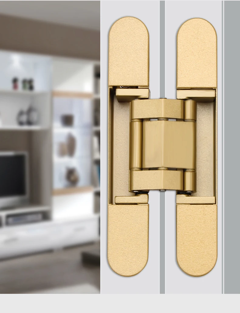 G40 1PCS Adjustable Wooden Door 180 degrees Opening Hidden Hinge Invisible Gate Fittings Hinge