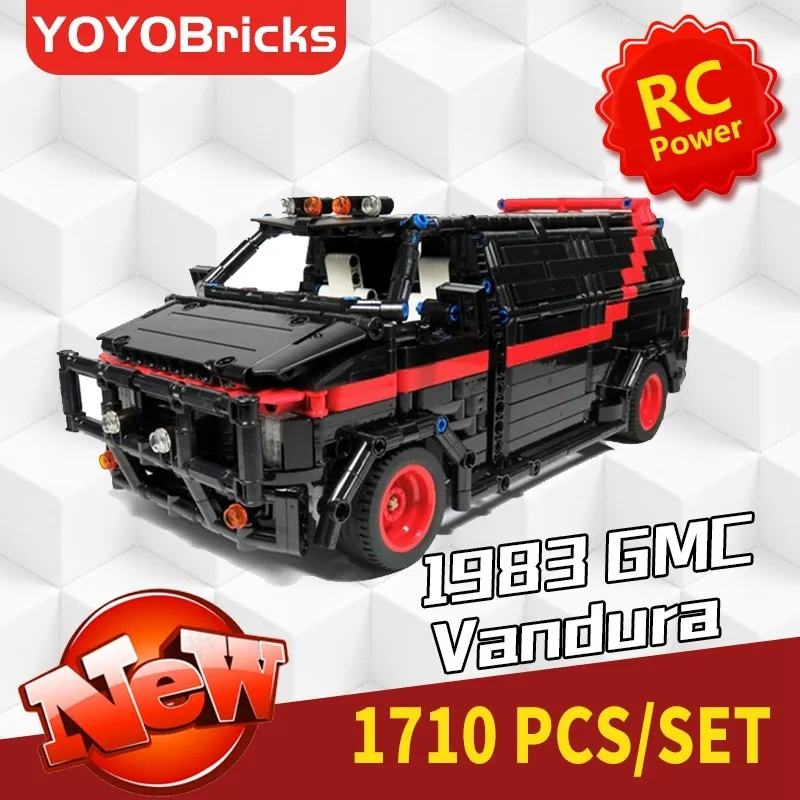 

High-Tech Building Blocks Bricks MOC-5945 City Police Station New York Car 1983 GMC Vandura A-Team Brick 1710 Parts Toys Gifts