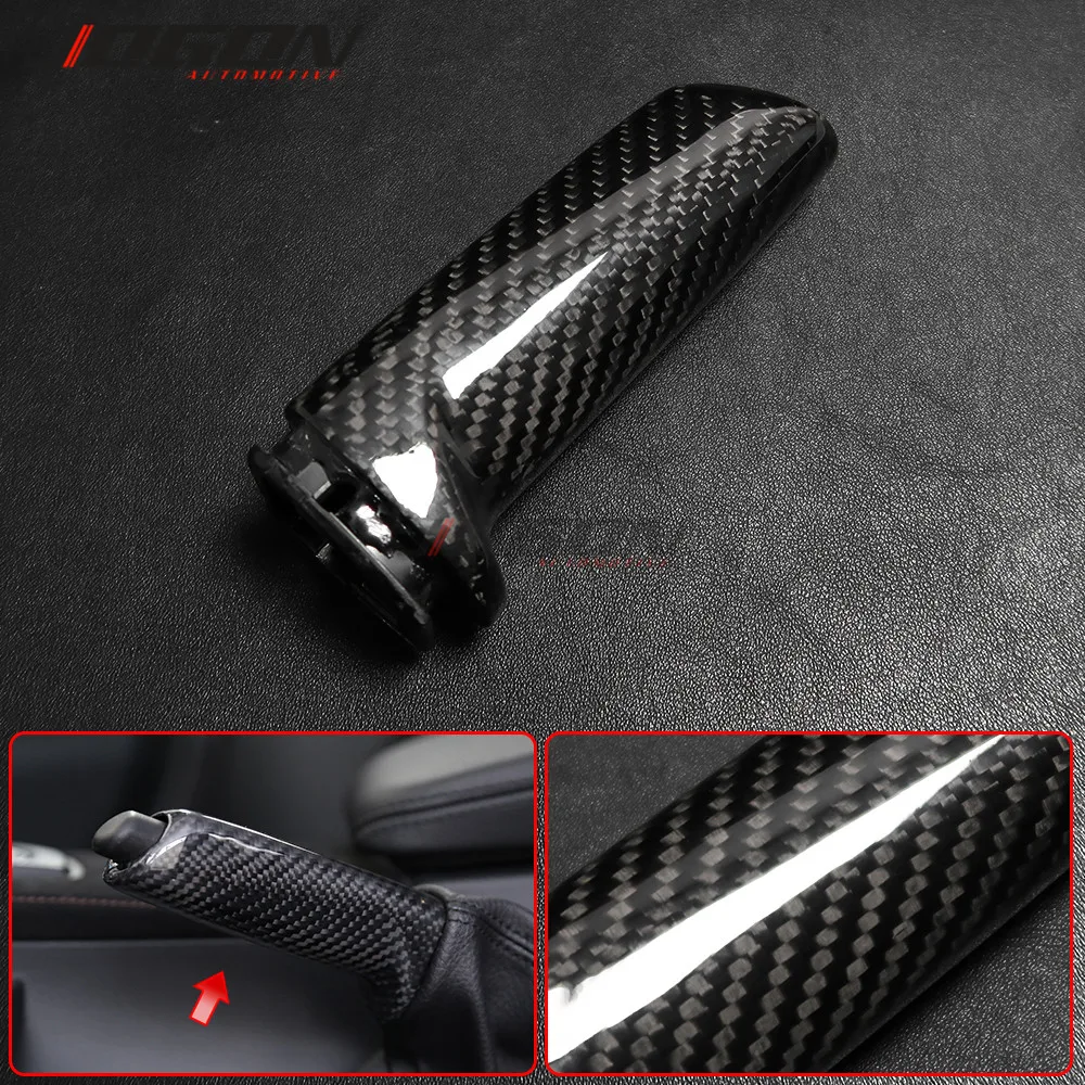 LHD Carbon Fiber Car Interior Handbrake Sleeve Trim For BMW 3 4 5 Series M3 M4 F30 F31 F34 F32 F80 F82 Handbrake Grip Cover