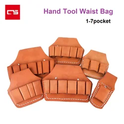 Tools Bag Leather Pocket Waist Pouch Small Tool Bag for Screwdriver Wrench Plier Holder