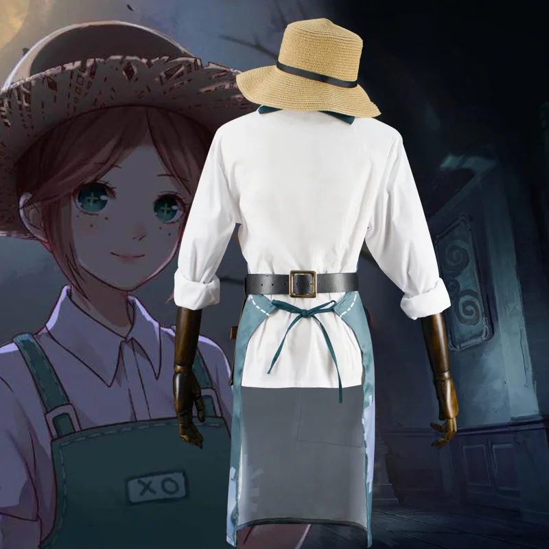 Anime game Identity V cosplay gardener Emma Woods cosplay New game skin Skirt hat wig women halloween Party costume