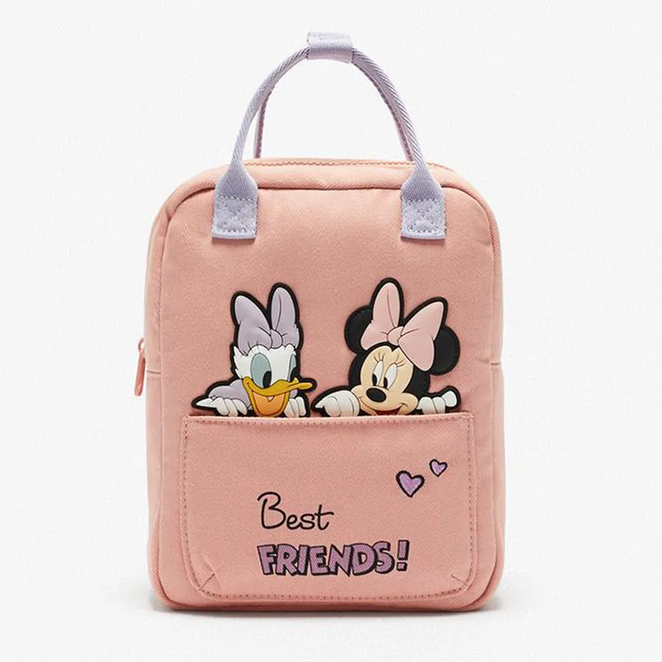 Disney-Bolso de Minnie Mouse para niños, mochila con patrón de dibujos animados para niños, mochila escolar para niños y niñas, nuevo