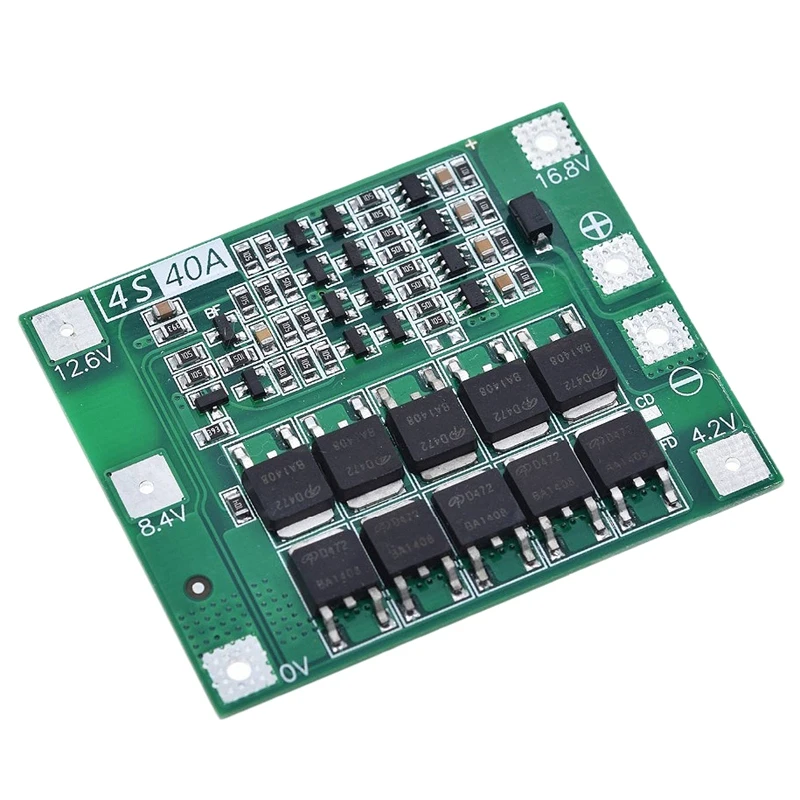 RISE-4S 40A Li-Ion Lithium Battery 18650 Charger Pcb Bms Protection Board for Drill Motor 14.8V 16.8V Lipo Cell Module