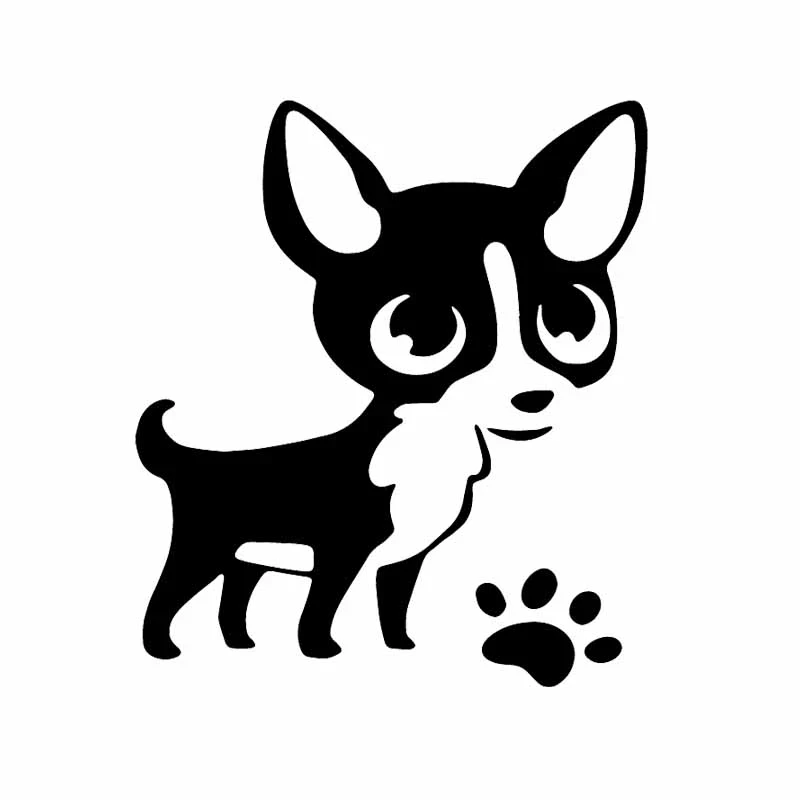 

Car Sticker Crazy Chihuahua Lady PVC Decal Sticker Car Paw Puppy Printed In 13.3x15.2cm