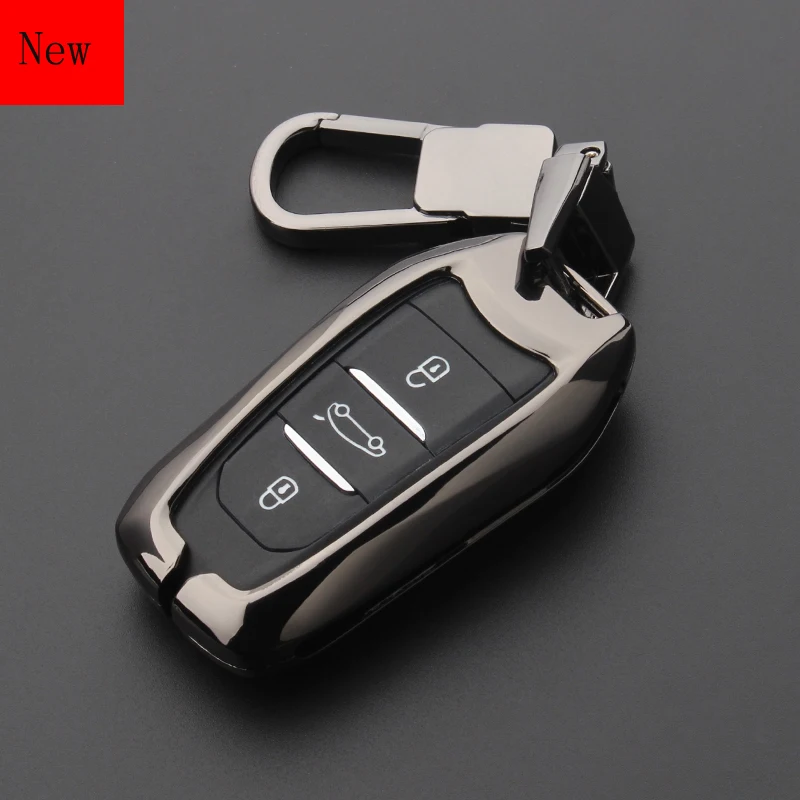 

Galvanized Alloy Car Smart Key Case Cover for Peugeot 4008 5008 408 308 508 2008 Car Accessories