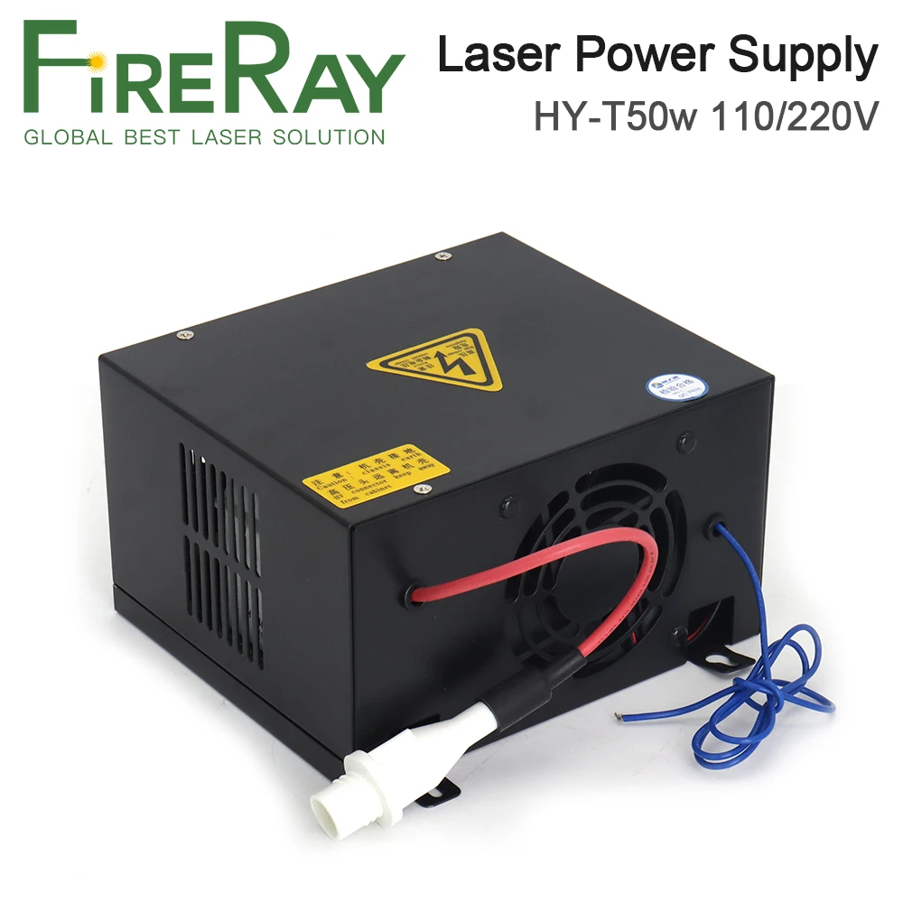 Лазерный блок питания FireRay CO2 50 Вт, 110 В/220 В для CO2 лазерной трубки, высоковольтный гравировальный режущий станок