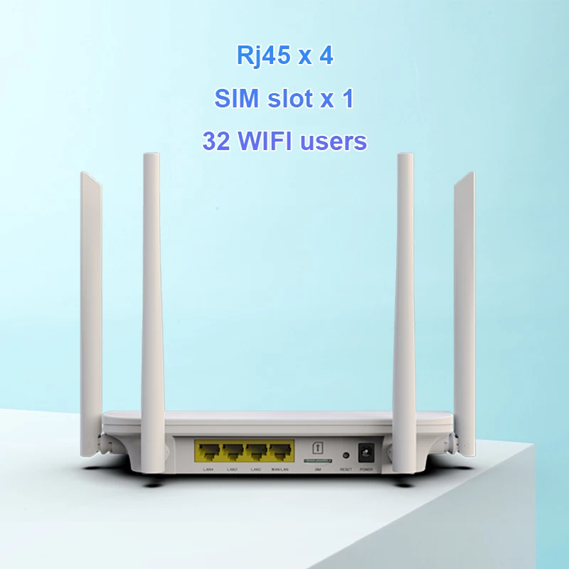 Imagem -03 - Cpe 4g Roteador Sim Cartão Wifi Modem Hotspot Cat4 32 Usuários Rj45 Wan Lan Lte Roteador sem Fio 4g