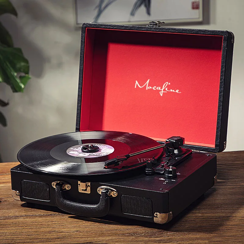 Mocafine mocafine gramophone retro living room European family portable LP vinyl record player old record player